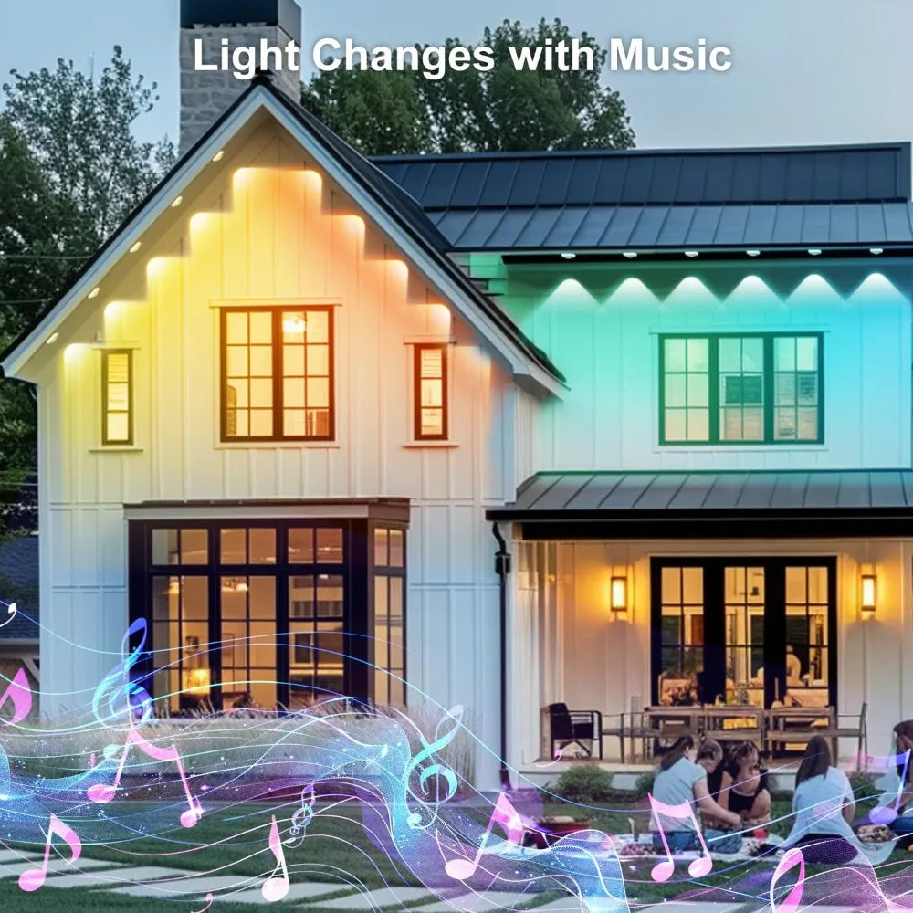 Outdoor Lights Smart LED Christmas Strip for House