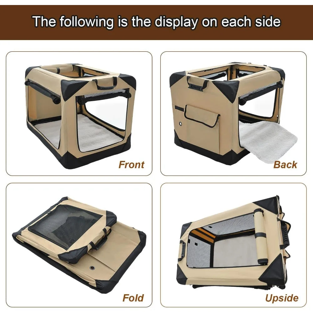 Soft Dog Crate Fold Travel Dog Kennel