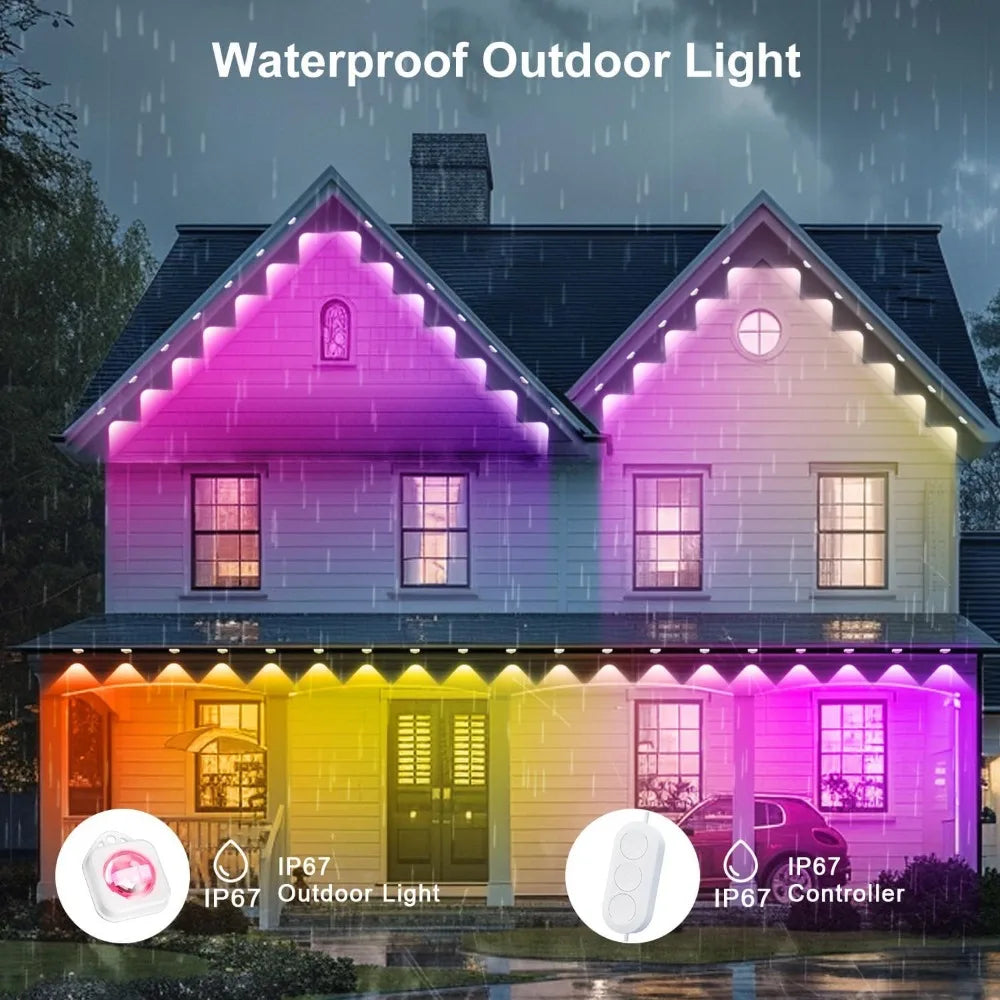 Outdoor Lights Smart LED Christmas Strip for House